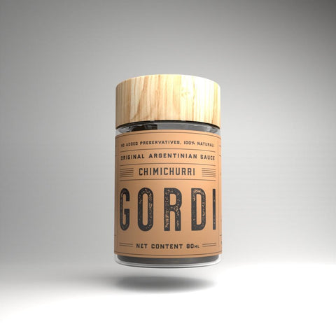 Chimichurri -Original Argentinian Sauce- "Gordi"- 80ml -Classic/Spicy/Olive Oil - Argentina Premium