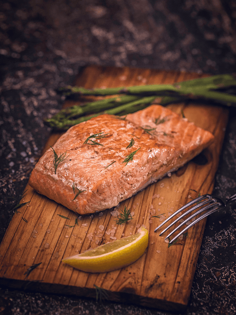 Frozen Salmon Fillet, Skin on Boneless (120g)