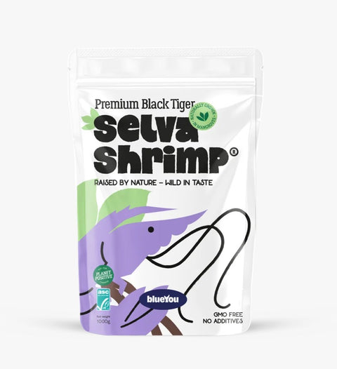 Frozen Black Tiger Selva Shrimp- (11-13 pcs/lb) Peeled, Tail on, Raw-1KG