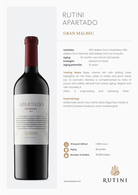 Rutini Apartado Gran Malbec 2021