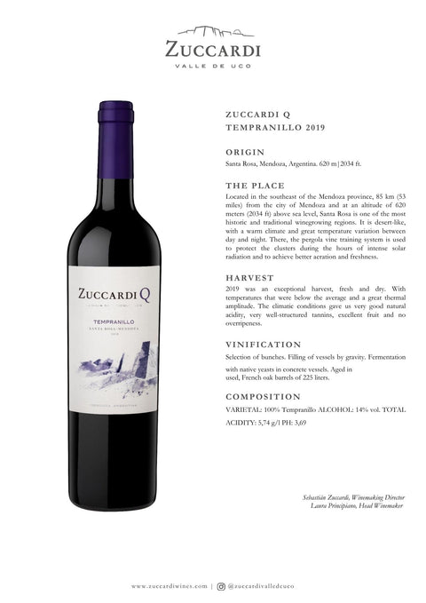 Zuccardi Q Tempranillo 2020