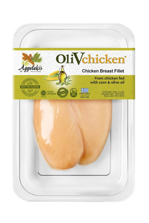 Frozen Chicken Breast, Boneless & Skin-On (400g)