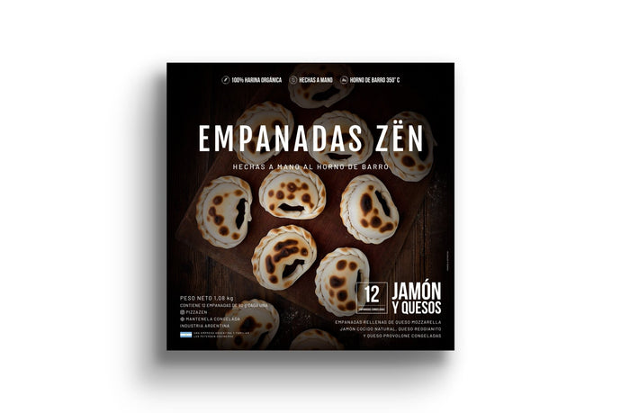 Argentina Premium Frozen Ham & Cheese Empanadas- 12 Units/Box - Argentina Premium