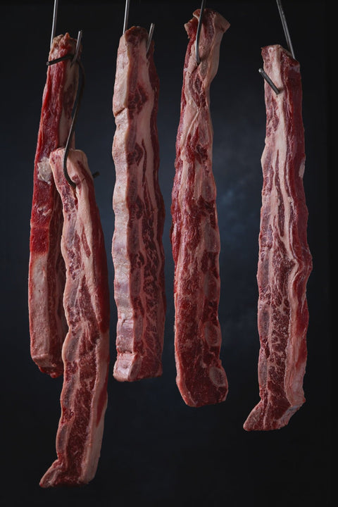 Argentina Premium Grass Fed Angus SHORT RIBS 7 bones/ 2cm bone (Asado Banderita) Entre Todos $338/kg - Argentina Premium