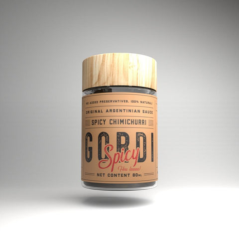 Chimichurri -Original Argentinian Sauce- "Gordi"- 80ml -Classic/Spicy/Olive Oil - Argentina Premium