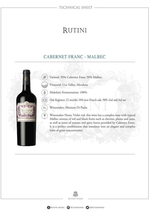 Rutini Cabernet Franc-Malbec - Argentina Premium