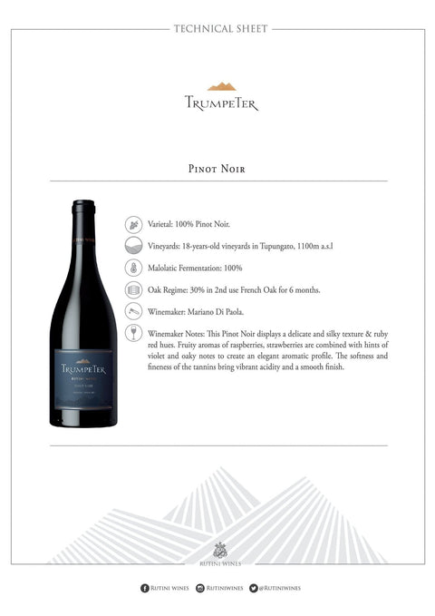 Rutini Trumpeter Pinot Noir - Argentina Premium