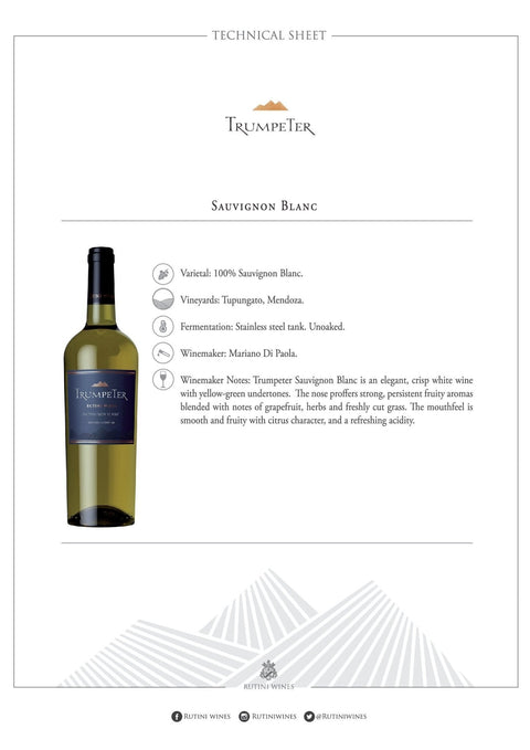 Rutini Trumpeter Sauvignon Blanc - Argentina Premium